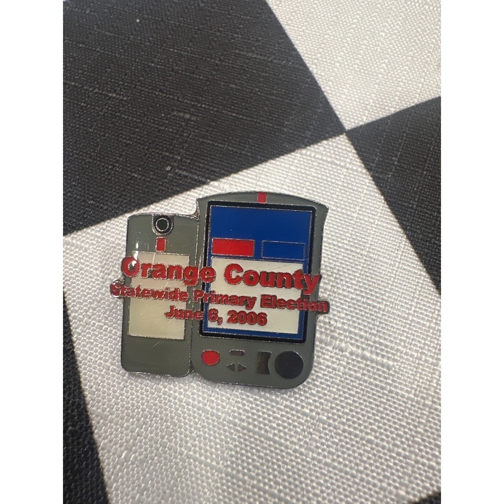 Orange County Statewide Primary Election June 6 2006 Lapel Pin Enamel collector
